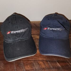 ExpressJet Airlines Black and Navy Baseball Caps